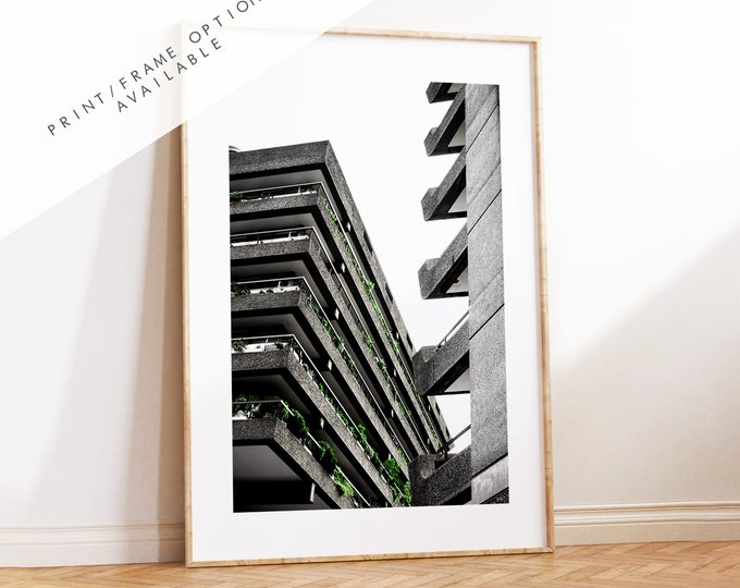 London Brutalist Architecture  Print - London Photography Print - Fine Art Photography - London Print - Poster - Wall Art - Black and White