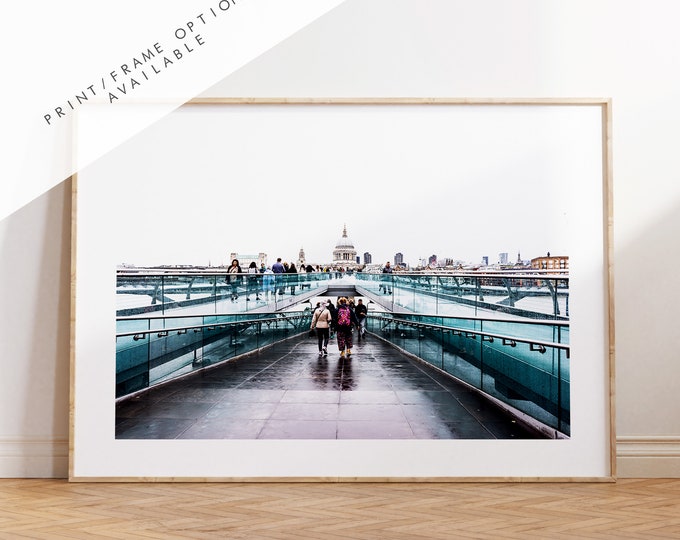 Millennium Bridge - London Photography Print - Fine Art Photography - London Print - Poster - Wall Art - Landscape - Colour - St Pauls