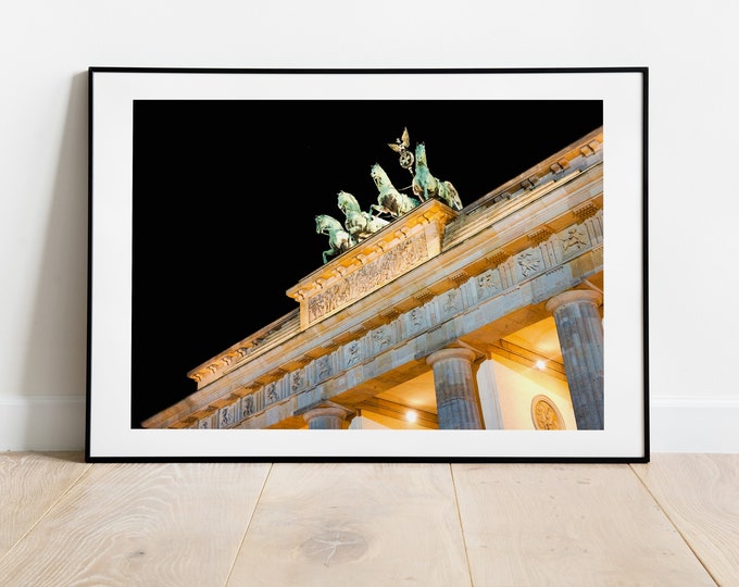 Brandenburg Gate - Berlin Photography Print - Night Photography - Berlin Photography Print - Fine Art Print - Wall Art - Minimalist - Modern
