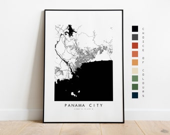Panama City Map Print - City Map Poster - Map Art - Map Wall Art - Panama City Map - Panama City Print - Panama City Print - South America