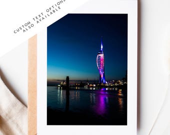 Spinnaker Tower Greeting Card - Portsmouth and Southsea Photography Greeting Cards - Envelope Included - Birthday - Wedding - Anniversary