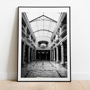 Budapest Baths - Budapest Black and White Photography Print - Fine Art Photography - Photography Print - Budapest Architecture Proint