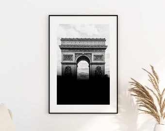 Arc du Triomphe - Paris Photography Print - Fine Art Photography - Paris Wall Art - Paris - Print - Poster - Paris - Black and White Photo