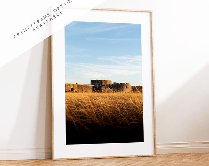 Hurst Castle Photography Print - Hampshire Photography Prints - Wall Art -  Frame and Canvas Options - Portrait  - UK