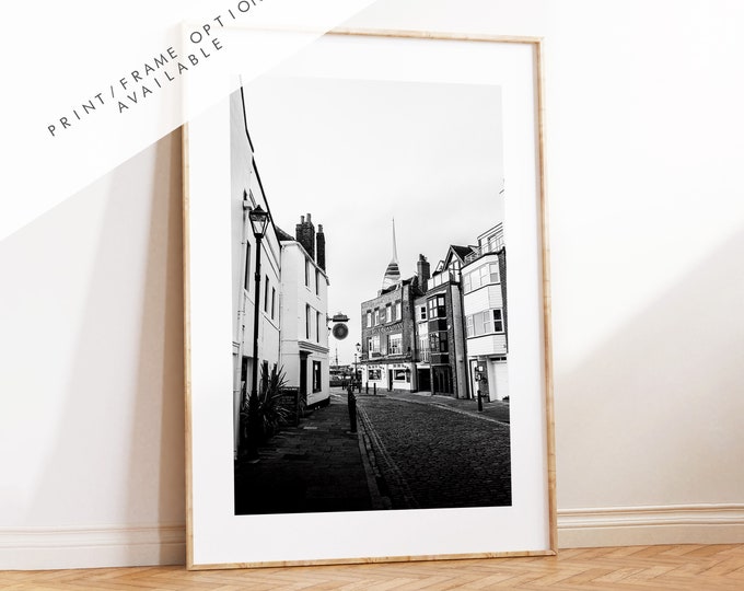 Old Portsmouth - Photography Print - Portsmouth and Southsea Prints - Wall Art -  Frame and Canvas Options - Portrait - BW