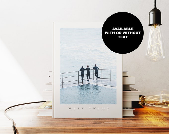 Wild Swimming Journal - A5 or A4 - Travel Diary - Hardcover Journal - Ringbound Notebook - Lined - Graph - Plain Paper - Small Gift