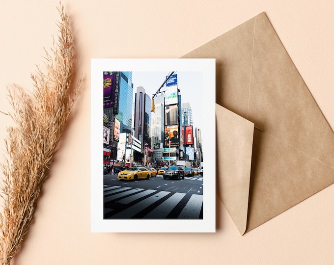 New York Greeting Card - Time Square - Blank Inside - Birthday - Anniversary - Mothers Day - Fathers Day - Thank You - Holiday