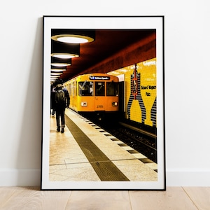 U-Bahn - Berlin Photography Print - Yellow Trains - Berlin Ubahn - Berlin Metro - Fine Art Photography Print - Berlin Photo - Industrlialist