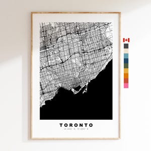 Toronto Map Print - City Map Poster - Map Art - Map Wall Art - Canada City Maps - Toronto Print - Toronto Poster - Minimalist City Map