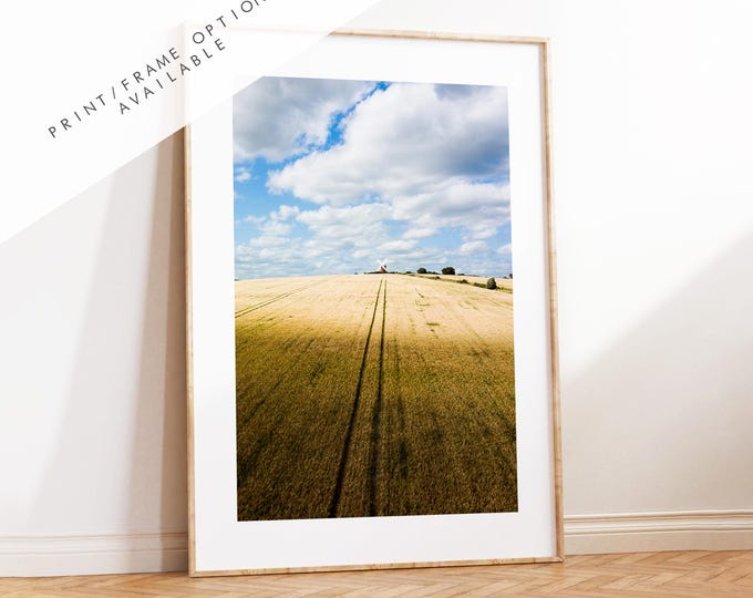 Halnaker Windmill Photography Print - West Sussex Photography Prints - Wall Art -  Frame and Canvas Options - Portrait  - UK