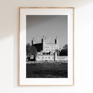 Tower of London Print - London Photography Print - Fine Art Photography - London Print - Poster - Wall Art - Black and White - Monochrome