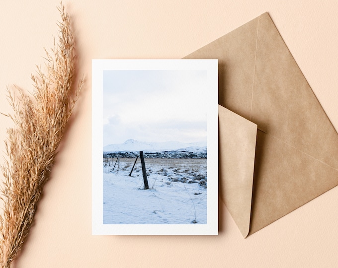 Snowy Greeting Card - Christmas Greeting Card - Greeting Card - Blank Inside - Holidays - Christmas - Nature - Snow - Xmas - Gift