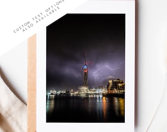 Spinnaker Tower Greeting Card - Portsmouth and Southsea Photography Greeting Cards - Envelope Included - Birthday - Wedding - Anniversary