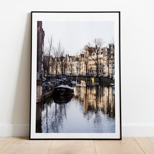 Amsterdam Canals Print - Amsterdam Photography Print - Fine Art Photography - Wall Art - Poster - Print - Framed - Canvas - Gift - Canals