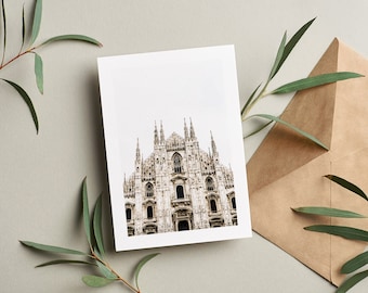 Milan Greeting Card - Greeting Card - Blank Inside - Birthday - Anniversary - Mothers Day - Fathers Day - Holiday - Greetings Card