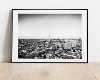 Berlin Skyline - Berlin Landscape Photography Print - Black and White Photography Print - Poster - Print - Wall Art - Berlin Photograph