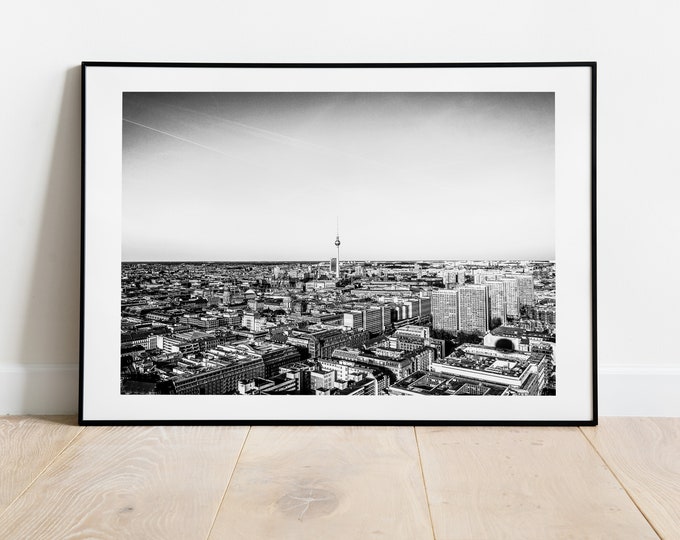 Berlin Skyline - Berlin Landscape Photography Print - Black and White Photography Print - Poster - Print - Wall Art - Berlin Photograph