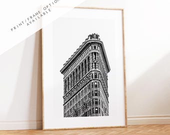 Flat Iron Building - New York - Black and White Photography Print - Architecture - NYC Architecture - Skyscraper - Flat Iron Print - Poster