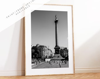 Trafalgar Square Print - London Photography Print - Fine Art Photography - London Print - Poster - Wall Art - Black and White Print - London