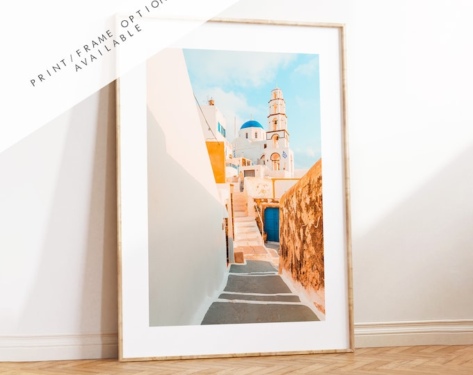 Greek Village Photography Print - Greece - Print - Poster - Santorini Photography - Greece Wall Art - Greek Architecture - Greece Wall Art