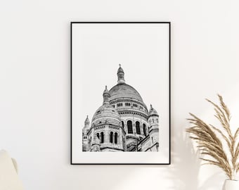Sacre Coeur - Paris Photography Print - Fine Art Photography - Paris Wall Art - Paris - Print - Poster - Paris Art Print - Black and White
