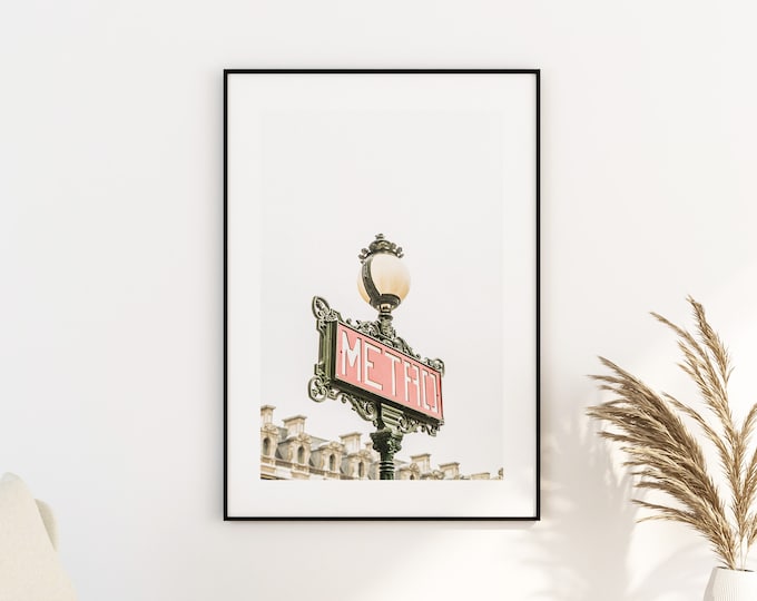 Paris Metro Sign - Paris Photography Print - Fine Art Photography - Paris Wall Art - Paris - Print - Poster - Paris Art Print - Wall Art