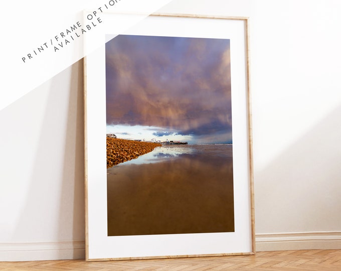 Southsea Beach - Photography Print - Portsmouth and Southsea Prints - Wall Art -  Frame and Canvas Options - Portrait