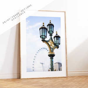 London Eye - London Photography Print - Fine Art Photography - London Print - Poster - Wall Art - UK - Minimalist - Modern - Streetlamp