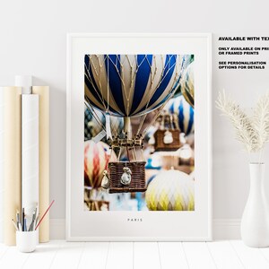 Hot Air Balloons Paris Photography Print Fine Art Photography Paris Wall Art Paris Print Poster Paris Art Print Vintage image 6