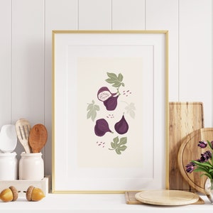 Fig Print - Kitchen Wall Art - Fig Poster - Fig Wall Art - Fig Print - Food Posters - Fruit Illustration - Kitchen Print - Fruit Print - Art