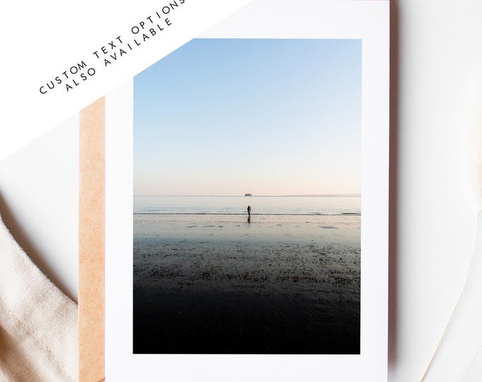 Southsea Beach Greeting Card - Portsmouth and Southsea Photography Greeting Cards - Envelope Included - Birthday - Wedding - Anniversary
