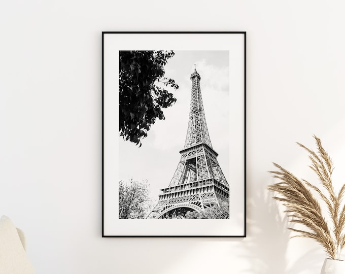 Eiffel Tower Print - Paris Photography Print - Fine Art Photography - Paris Wall Art - Paris - Print - Poster - Paris Art - Black and White