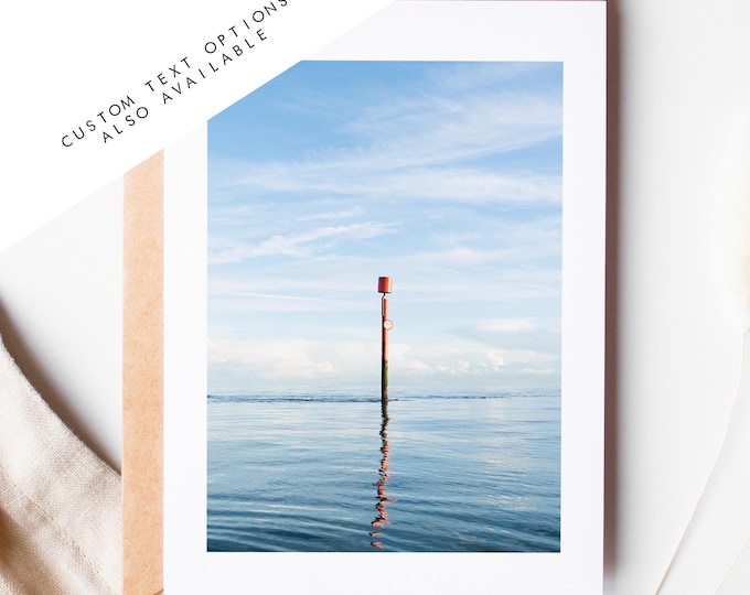 Eastney Beach Greeting Card - Portsmouth and Southsea Photography Greeting Cards - Envelope Included - Birthday - Wedding - Anniversary