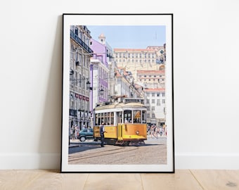 Lisbon Photography Print -  Yellow Trams - Lisbon Trams - Fine Art - Yellow - Neutral Decor - Fine Art Photography  - Portugal - Gift