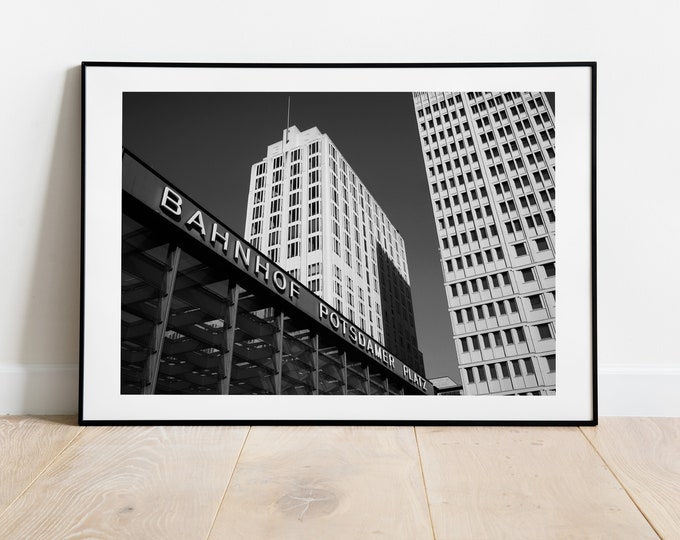 Potsdamer Platz  - Berlin Black and White Photography Print - Berlin Print - Postdamer Platz Photo - Fine Art Photography Print - Monochrome