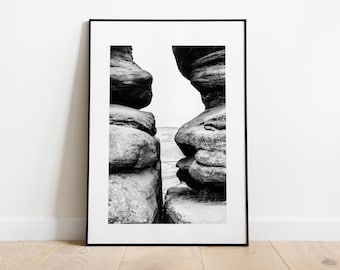 Owler Tor Photography Print - Fine Art Photography Print - Peak District Photography - Peak District Print  - Black and White Landscapes