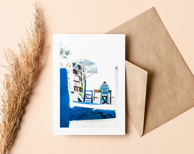 Santorini Greeting Card - Greeting Card - Blank Inside - Birthday - Anniversary - Mothers Day - Fathers Day - Holiday - Greetings Card