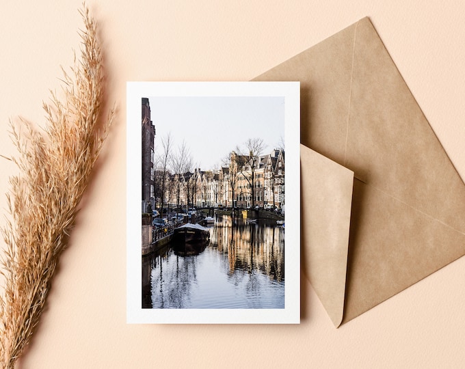 Amsterdam Greeting Card - Greeting Card - Blank Inside - Birthday - Anniversary - Mothers Day - Fathers Day - Holiday - Greetings Card