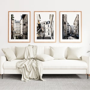 Montmarte Print Set of Three - Paris Architecture Photography Prints - Contemporary - Neutral Decor - Paris Prints - Paris Poster - Paris