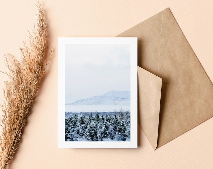 Snowy Trees Greeting Card - Christmas Greeting Card - Greeting Card - Blank Inside - Holidays - Christmas - Nature - Snow - Xmas - Gift