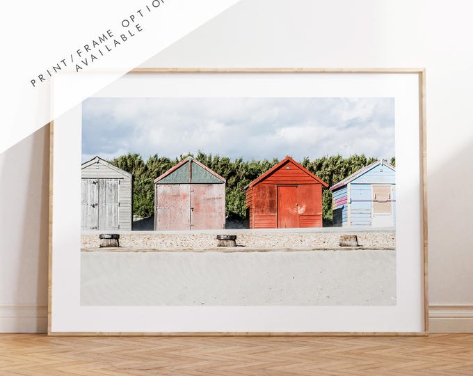 Wittering Beach Huts Photography Print - West Sussex Photography Prints - Wall Art -  Frame and Canvas Options - Landscape  - UK