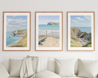 Jurassic Coast Photography Print Set - Coastal Photography Print Set - Coastal Wall Art - Coastal Home Decor - Neutral - Minimalist