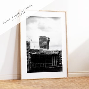 Walkie Talkie London - London Photography Print - Fine Art Photography - London Print - Poster - Wall Art - Black and White - Monochrome