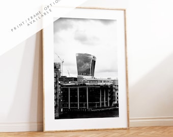 Walkie Talkie London - London Photography Print - Fine Art Photography - London Print - Poster - Wall Art - Black and White - Monochrome