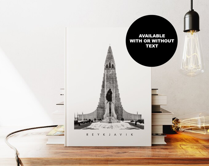 Reykjavik Notebook - Journal - A5 or A4 - Travel Diary - Hardcover Journal - Ringbound Notebook - Lined - Graph - Plain Paper - Small Gift