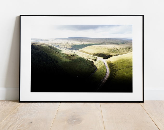 Snake Pass Photography Print - Fine Art Photography Print - Peak District Photography - Peak District Print  - Vintage Homestyle - Gift