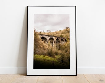 Monsal Dale Viaduct Photography Print - Fine Art Photography Print - Peak District Photography - Peak District Print  - Vintage Homestyle