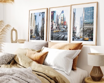 New York City Print Set - Print Set of Three - Modern Photography Prints  - Cool Blue Tones - Fine Art Photography - NYC - New York