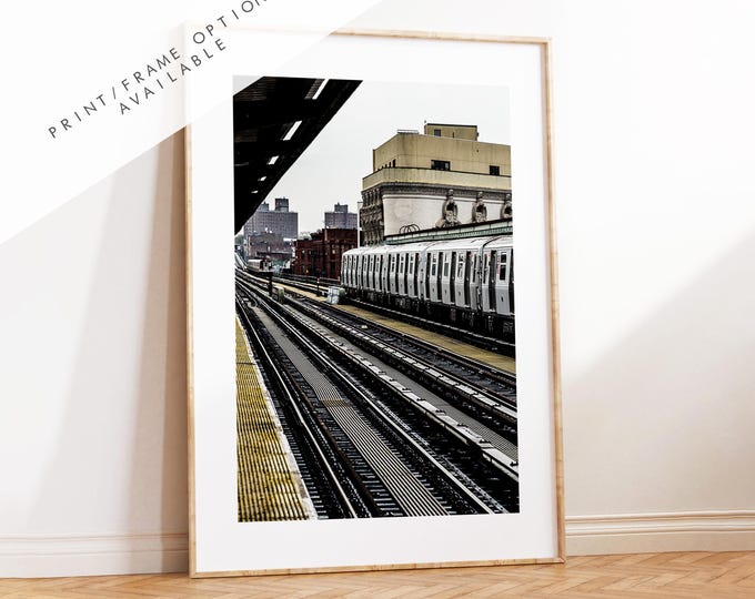 NYC Train Print - New York Print - New York Subway - Subway Train - New York City Subway - Brookyln - Brooklyn Poster - Industrial - Colour