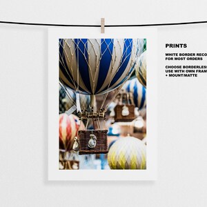 Hot Air Balloons Paris Photography Print Fine Art Photography Paris Wall Art Paris Print Poster Paris Art Print Vintage image 3